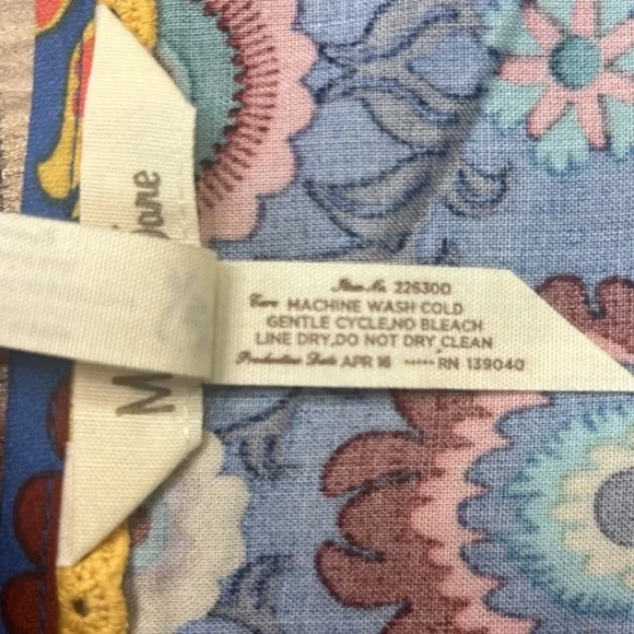 Matilda Jane Splendid Blue Colorful Floral Print Pintuck Pleated Dress Medium - Picture 9 of 10